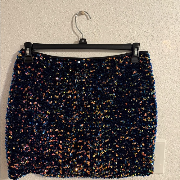 Hot Miami Styles Sequin Mini Skirt Set - Multicolor - Picture 3 of 5